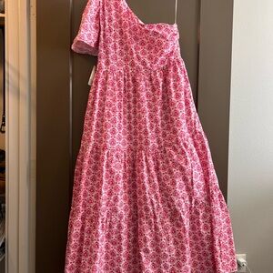 NWT Hyacinth House Pink One-Shoulder Dress M